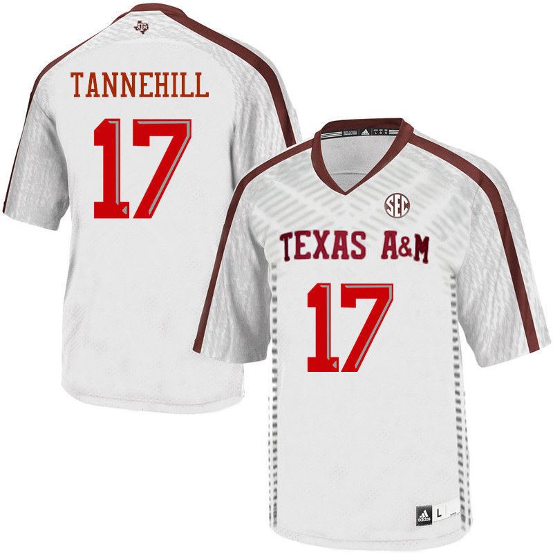 Men #17 Ryan Tannehill Texas A&M Aggies College Football Jerseys-White - Click Image to Close